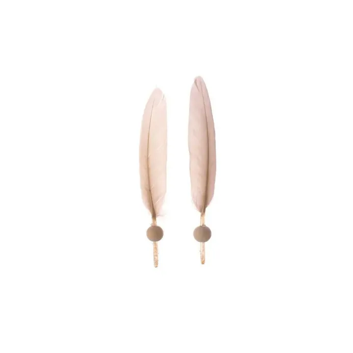 Glorex Plumes 13 - 14 cm 6 pièces, beige