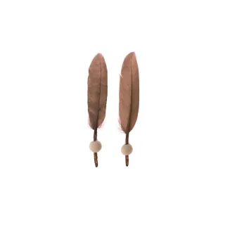 Glorex Plumes 13 - 14 cm 6 pièces, marron