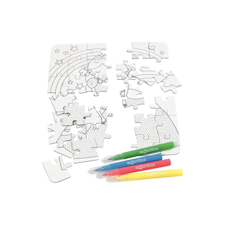 Creativ Company Kits de bricolage Puzzle Princesse, Blanc, 1 jeu