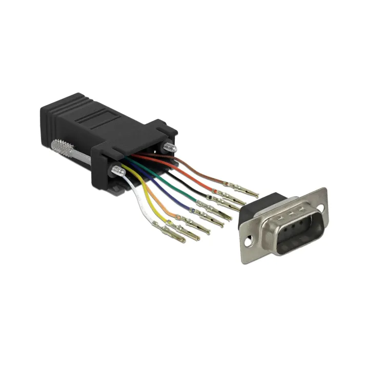 Delock Adaptateur RJ-45 - RS-232 DB9 (f-m) noires