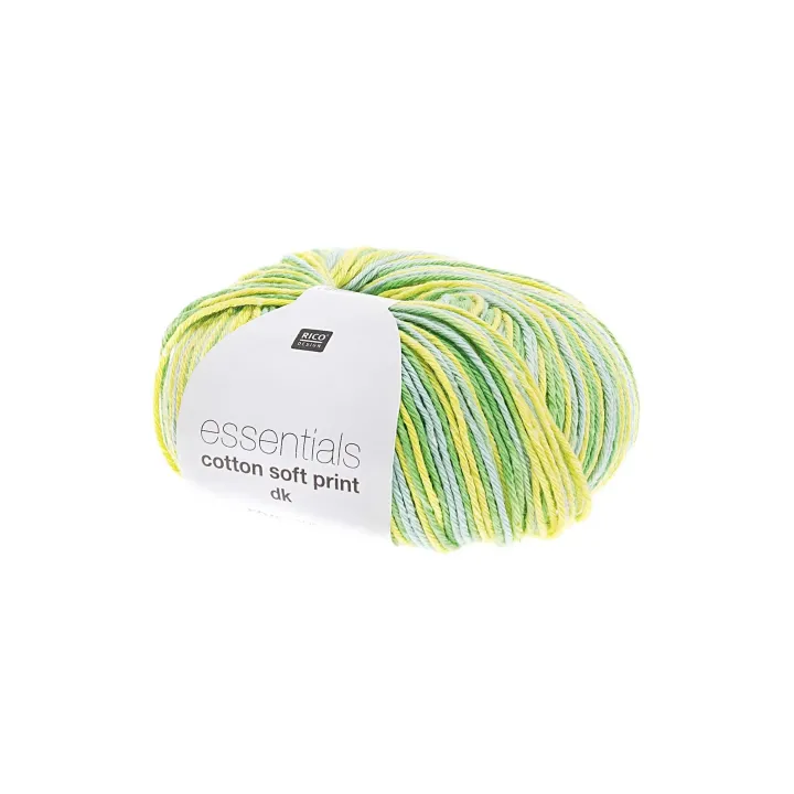 Rico Design Laine Essentials Cotton Soft Print 50 g Vert  Vert clair