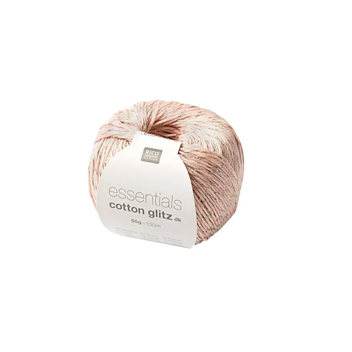 Rico Design Laine Essentials Cotton Glitz DK 50 g Rose