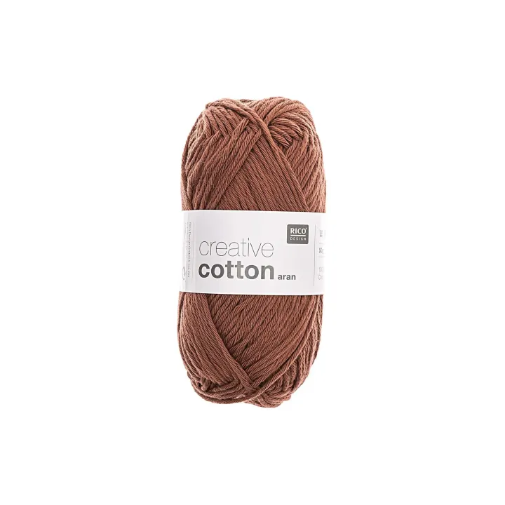 Rico Design Laine Creative Cotton Aran 50 g Brun