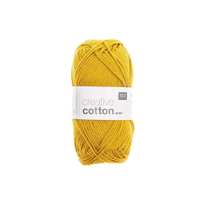 Rico Design Laine Creative Cotton Aran 50 g Jaune