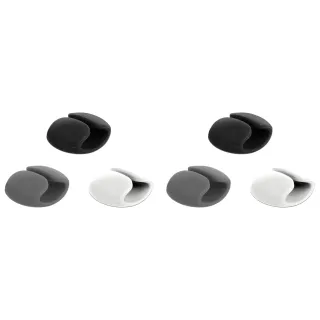 Delock Clip pour câble 14 mm, 3x2 pièces, blanc, gris, noir