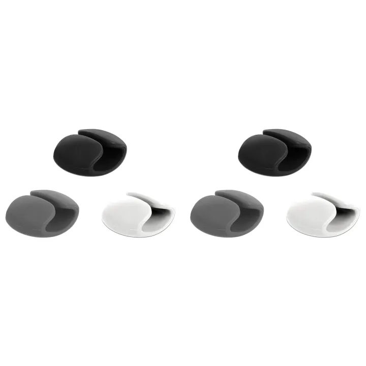 Delock Clip pour câble 14 mm, 3x2 pièces, blanc, gris, noir