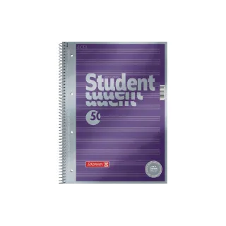 Brunnen Bloc-notes de collège Premium Student Partitions A4, lignées, 50 feuilles