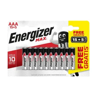 Energizer Pile Max AAA 15+5 pièces