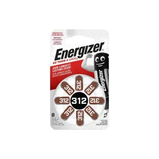 Energizer Pile pour Appareils auditif 312 8 pièces