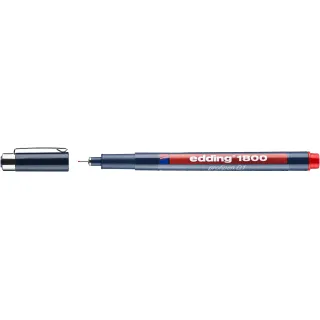 edding Profipen 1800 0.1, 0.25 mm, Rouge