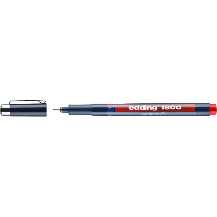 edding Profipen 1800 0.1, 0.25 mm, Rouge