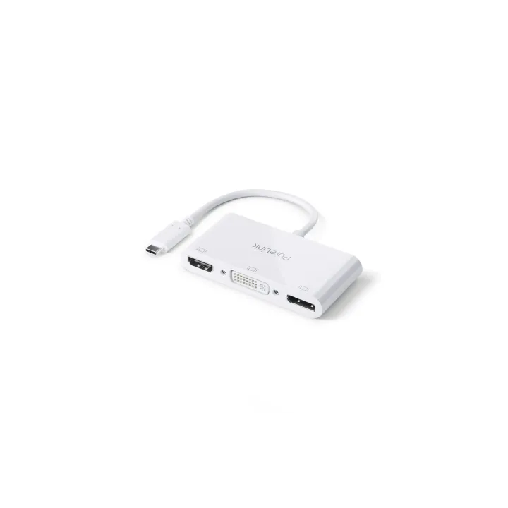 PureLink Multiadaptateur IS250 USB Type-C - HDMI-DVI-DP, blanc