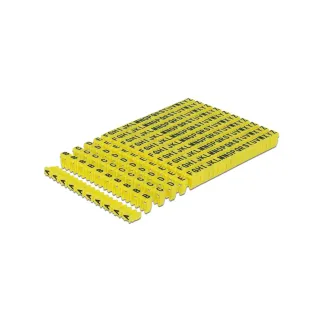 Delock Étiquettes de câble Clips A-Z jaune, 10x 26 pièces