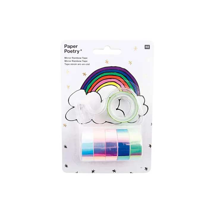 Rico Design Ruban Washi Mirror Rainbow Set 6 rouleaux