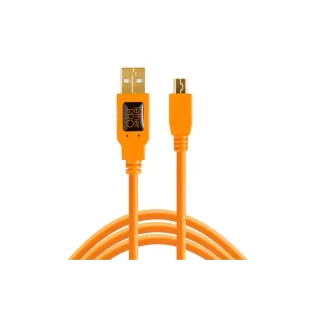 Tether Tools Câble TetherPro USB 2.0 A - Mini B 5 Pin 4.6 mètres - orange