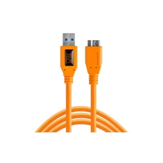 Tether Tools Câble TetherPro USB 3.0 A - Micro B 4.6 mètres – orange