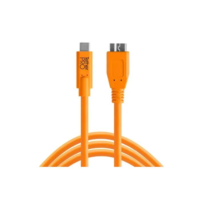 Tether Tools Câble TetherPro USB-C - 3.0 Micro-B 4.6 mètres - orange