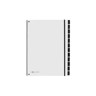 Pagna Classeur à compartiments A4 Trend Blanc, 12 compartiments