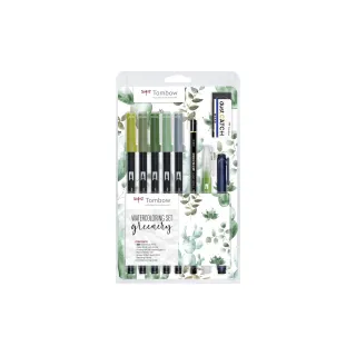 Tombow Fineliner Watercolor Set Greenery Vert