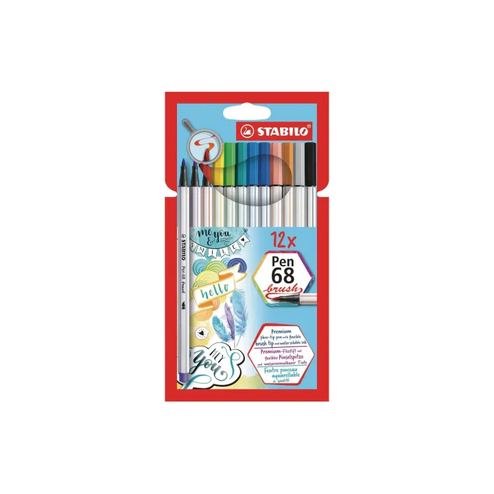 STABILO Crayon feutre Pen 68 12 pièces