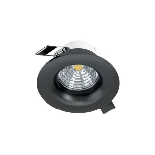 EGLO Leuchten Spot encastré Saliceto 1 Ronde 1x 6 W 2700 K, Noir