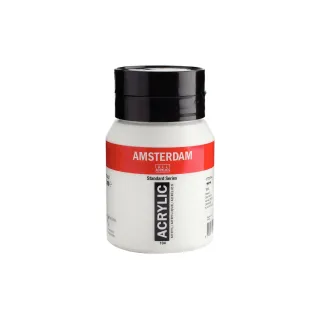 Amsterdam Peinture acrylique Standard 104 Blanc de zinc semi-transparent, 500 ml