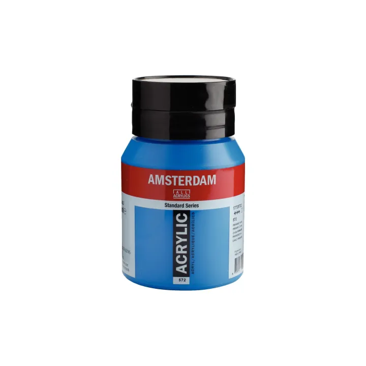 Amsterdam Peinture acrylique Standard 572 Cyano primaire semi-transparent, 500 ml