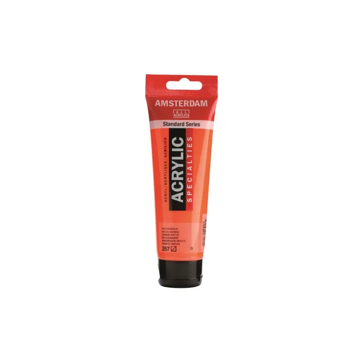 Amsterdam Peinture acrylique Standard 257 Demi-transparent orange réflexe, 120 ml