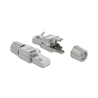 Delock Connecteur RJ45 Cat.6 1 pièce, gris sans outil