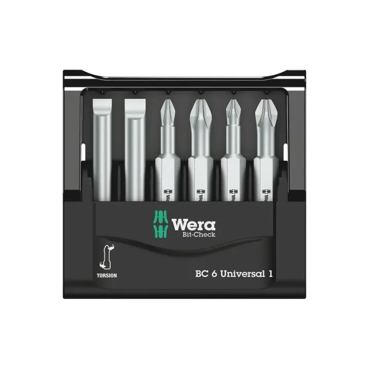 Wera Kits de bits Bit-Check 6 Universal 1, 6 Pièce-s pièce(s)