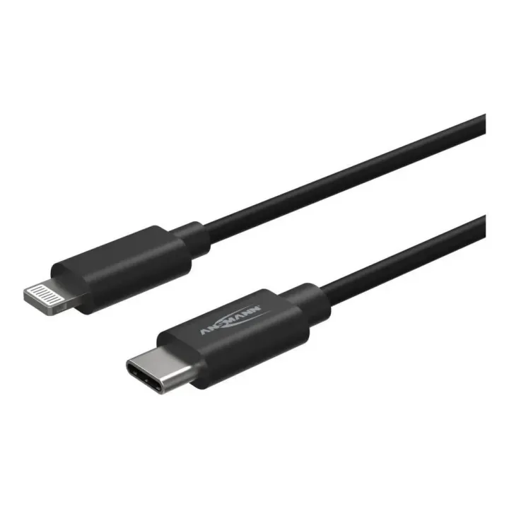 Ansmann Câble USB 2.0 pour iPhone, iPad, USB C - Lightning 1.2 m