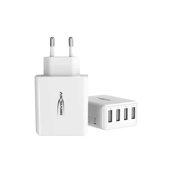 Ansmann Chargeur mural USB Home Charger HC430, 4x USB, 30 W, blanc