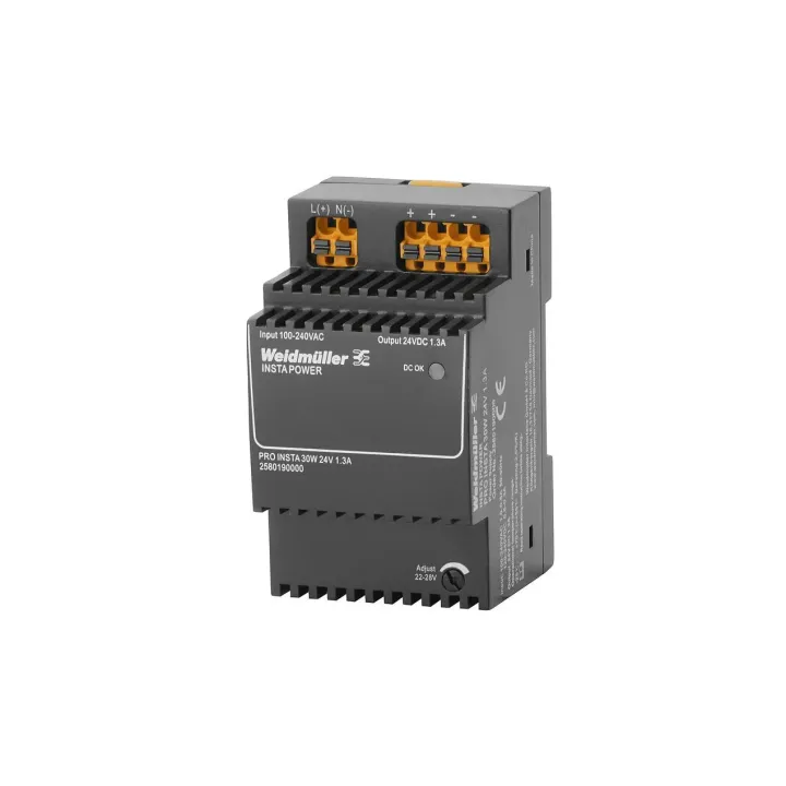 Weidmüller Blocs d’alimentation pour rail DIN PRO INSTA, 30 W, 24 V