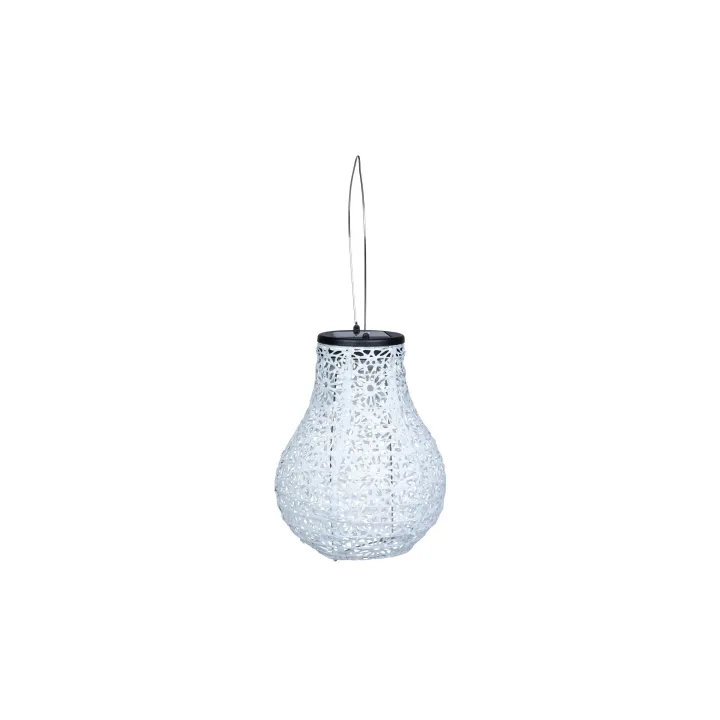 COCON Lampion LED Solaire Poire, Gris clair