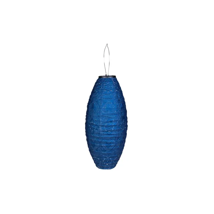 COCON Lampion LED Solaire Ellipse, Bleu foncé