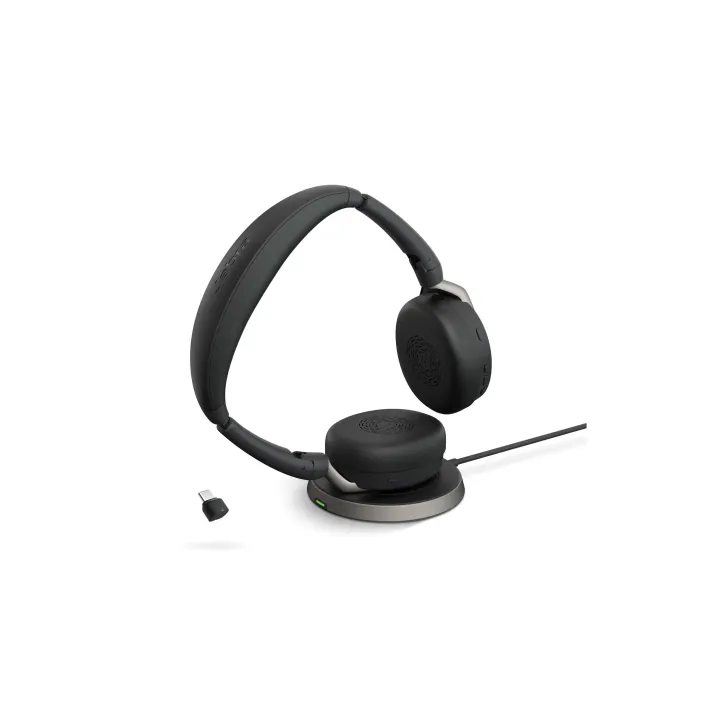 Jabra Casque Evolve2 65 Flex Duo UC, USB-C, station de chargement incluse