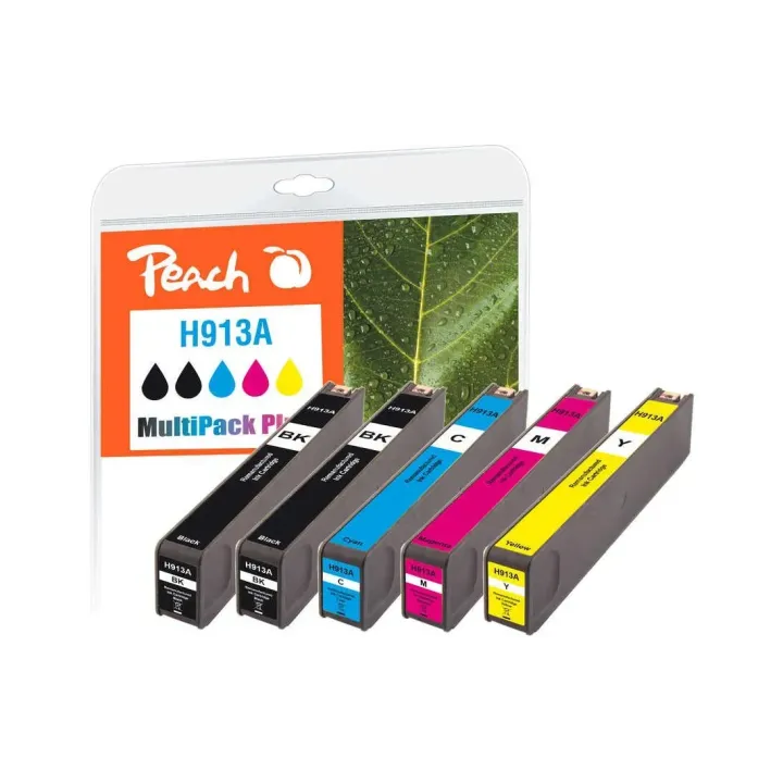 Peach Kits d’encre HP Nr. 913A Multipack Plus BK-C-M-Y