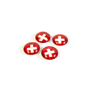 Trendform Aimant Croix suisse EYE Set de 4 pièces, Rouge