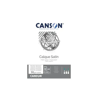 Canson Papier transparent A4, 90 g-m², 50 feuilles