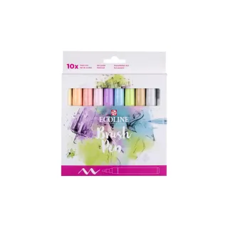 Talens Brushpen Ecoline Pastel Lot de 10