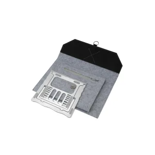 4smarts Pochette pour notebook Felty+ FoldStand ErgoFix 13  gris-argent