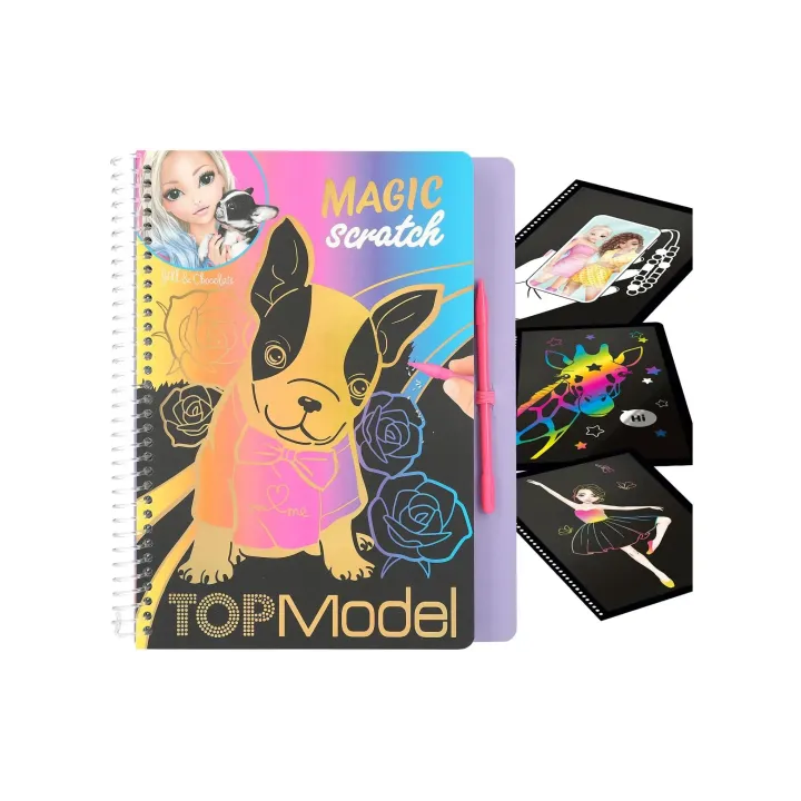 Topmodel Cahier à colorier Carnet à gratter Top Model 16 pages