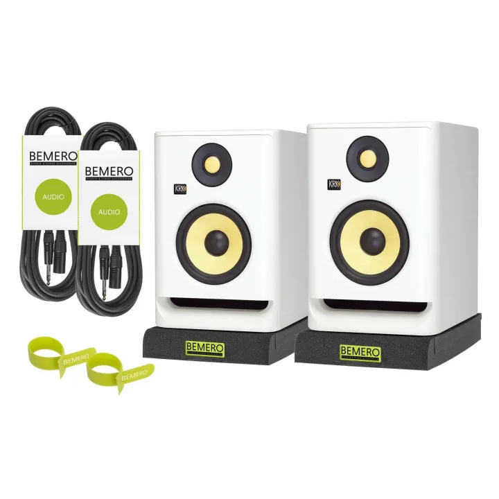 KRK Moniteurs de studio Rokit RP5 G4 White Noise Kit 1 – Blanc