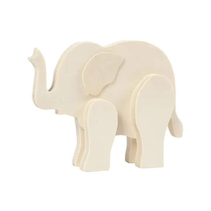 Creativ Company Article en bois Figurine danimal éléphant 12 x 16 cm