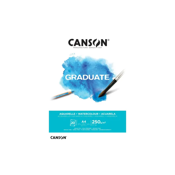 Canson Bloc aquarelle Graduate A4, 20 feuilles