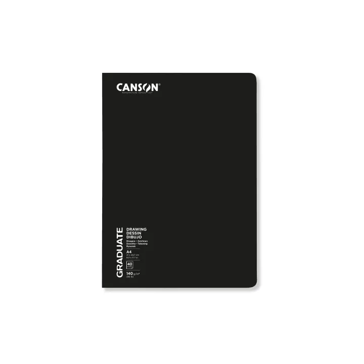 Canson Carnet de dessin Graduate Agrafé A4, 20 feuilles