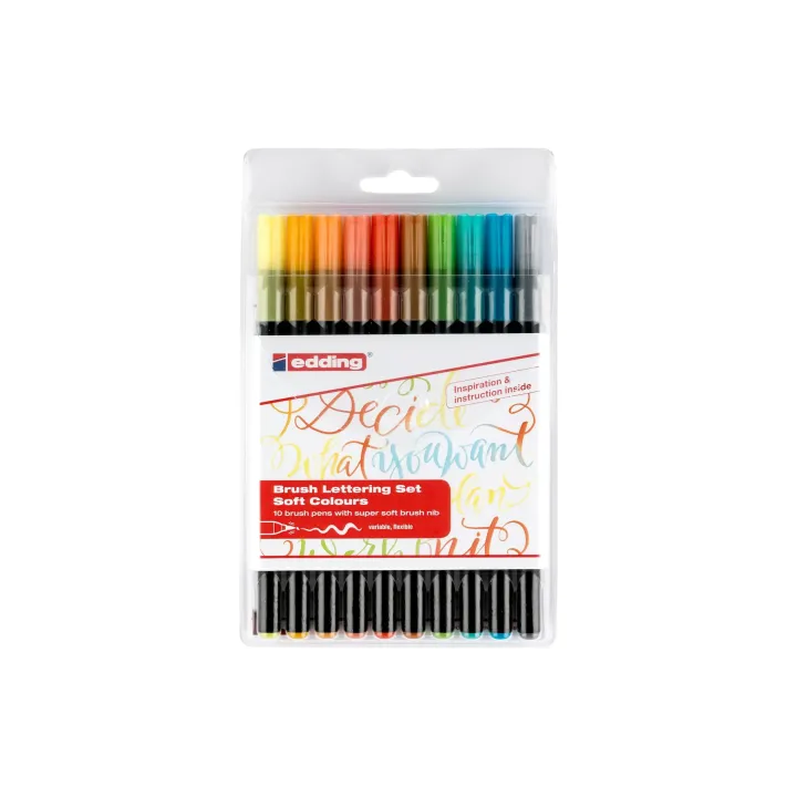 edding Brushpen Brushpen soft colours 10 pièces, Assorti