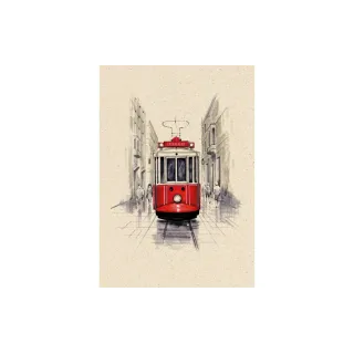 Natur Verlag Carte à motif Tram rouge 17.5 x 12.2 cm