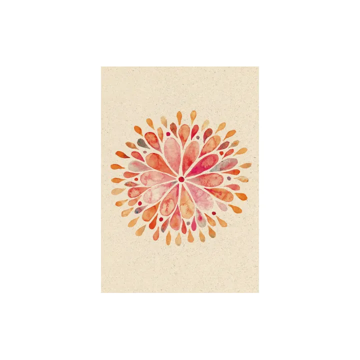 Natur Verlag Carte à motif Mandala rouge 17.5 x 12.2 cm