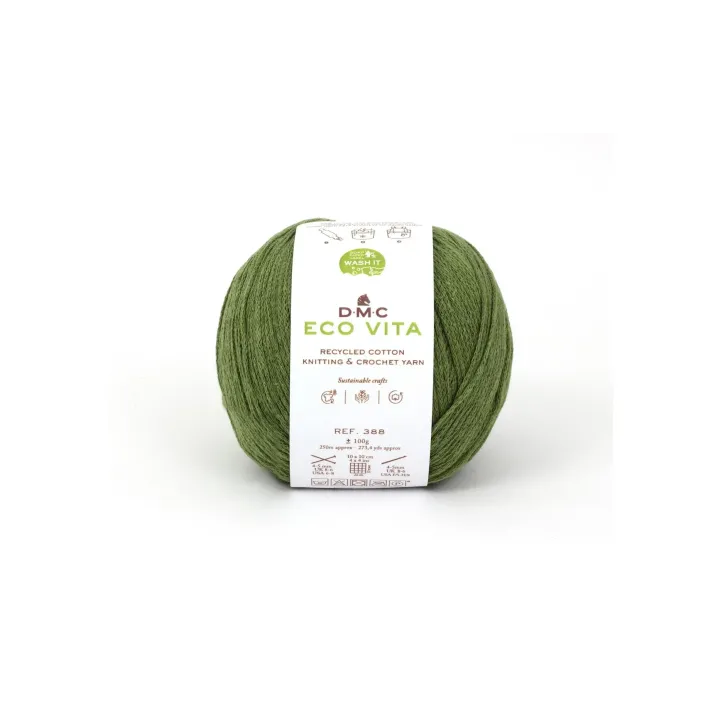 DMC Laine Eco Vita 100 g, Vert herbe